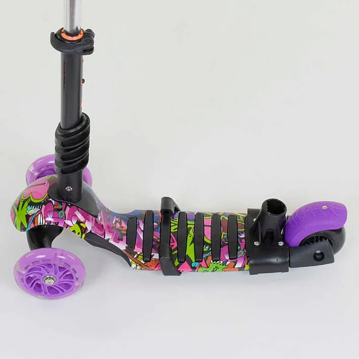 Самокат 5в1 13400 (1) Best Scooter, АБСТРАКЦИЯ, PU колеса, ПОДСВЕТКА КОЛЕС, в коробке