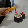 Игра "Накорми птенца", механическая, на батарейках (коричневая)