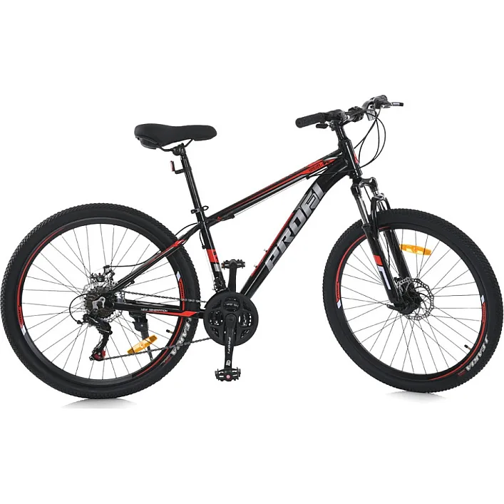 Велосипед MTB2602-2, 26 дюймов, алюминиевая рама 13 Shimano 21SP черно-красный