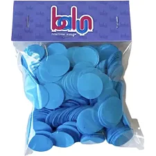 Конфетти голубое (кружочки) 50 грамм (Дер1735)