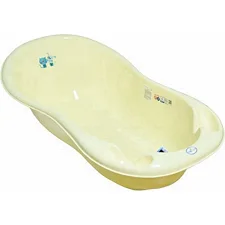 Ванночка со сливом LUX "Пес и Кот" 102 см (желтая) PK-005 ODPLYW-102 TEGA (Пол9241)
