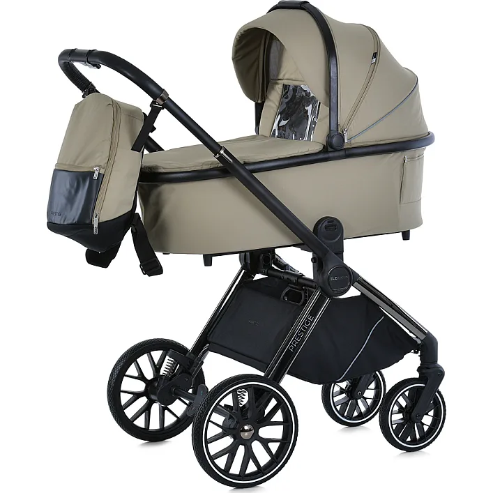 Детская универсальная Коляска 2в1 EL CAMINO PRESTIGE (ME 1124-2 Calm Beige) люлька+прогул.блок