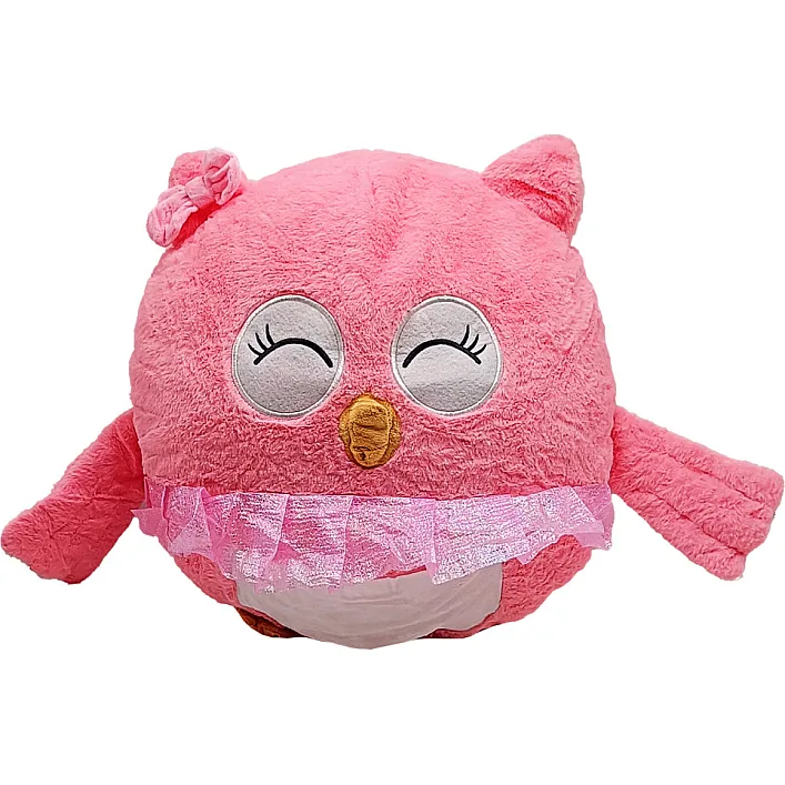 Детская мягкая игрушка "Сова" L1127(Pink) игрушка с пледом, размер 45 см