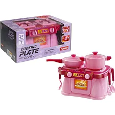 Набор посуды "Cooking Plate with dishes" 7предметов розовый 1696 Юника (Дев1696)