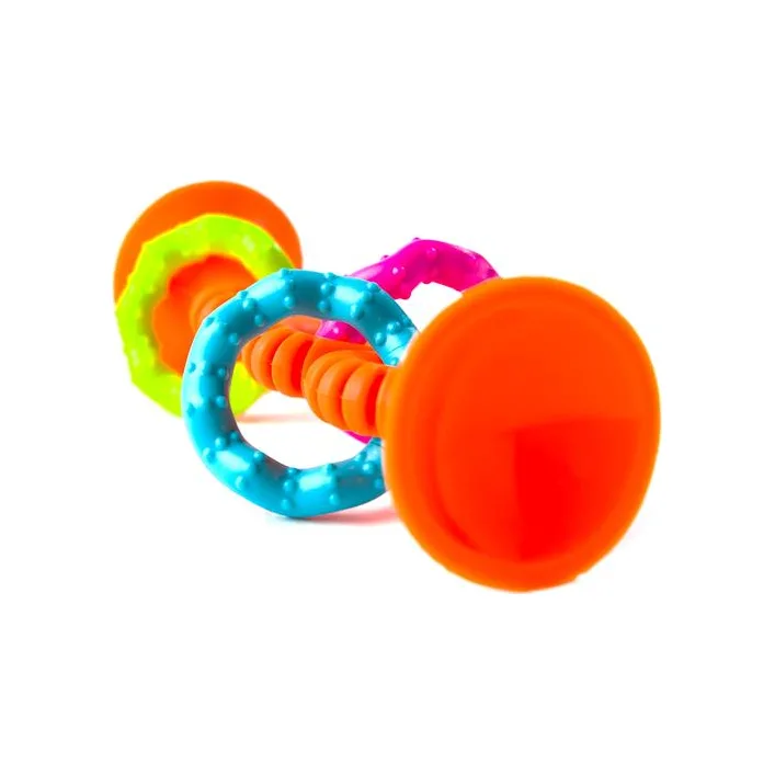 Прорезыватель-погремушка на присосках Fat Brain Toys pipSquigz Loops оранжевый (F165ML)