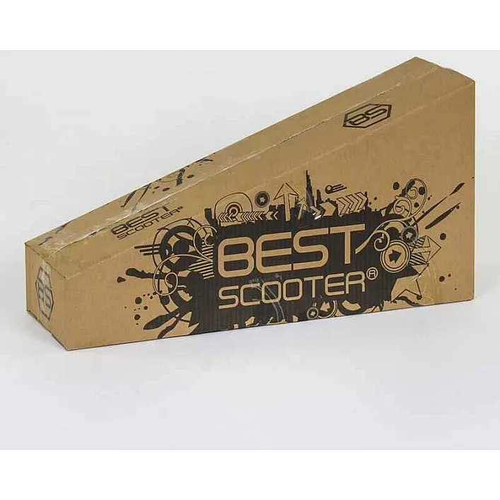 Самокат трехколесный MAXI S - 12208 (1) “Best Scooter”, съемный руль, колеса PU со светом, переднее 130х25 мм, задние сдвоенные 80х45 мм, в коробке
