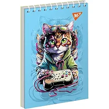 Тетрадь для записей YES Cat 151959 МИКС А6/80 ед. спираль (продается уп. 6шт) (Кнц1969)