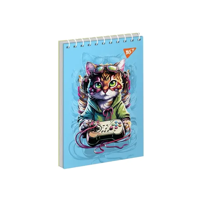 Зошит для записів YES Cat 151959 МІКС А6/80 од. спіраль (продається уп. 6шт) (Кнц1969)