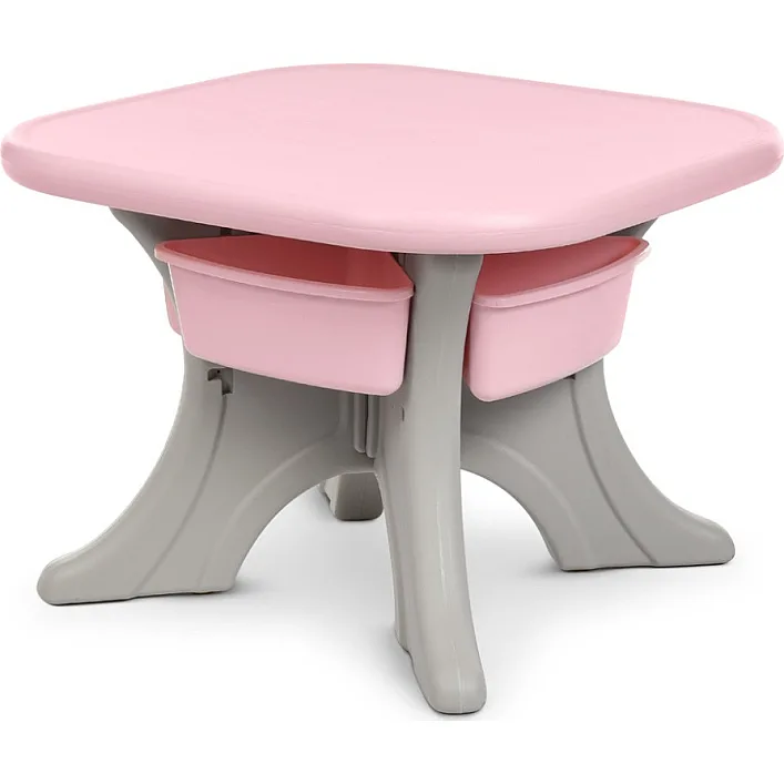 Дитячий столик з двома стільцями NEW TABLE-8 сіро-рожевий