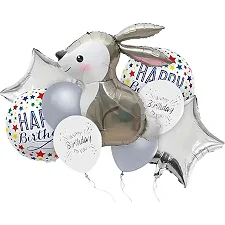 Набор из 9 воздушных шаров "Happy birthday rabbit" ТМ "Твоя Забава" (Дер9637)