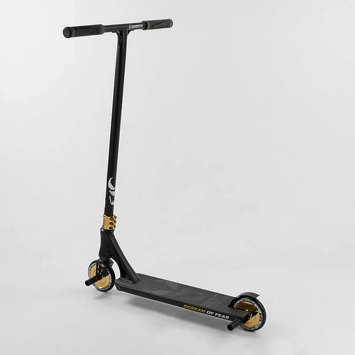 Самокат трюковый 71383 Best Scooter (4) "SIMBIOTE" HIC-система, ПЕГИ, алюминиевый диск и дека, колёса 120мм PU, ширина руля - 57 см, в коробке