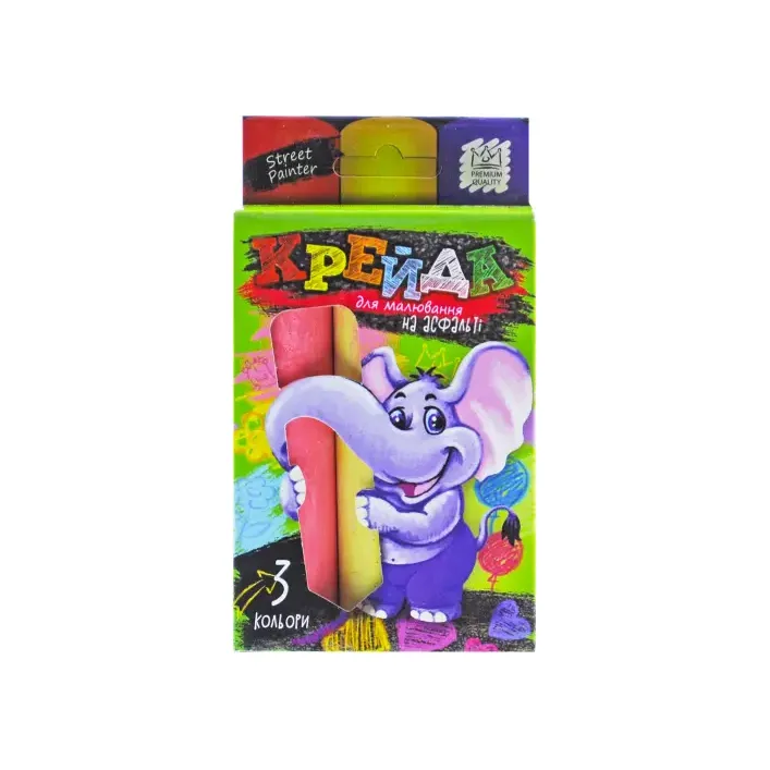 Мел для рисования на асфальте большой 3 шт MEL-01-01U DANKO (Нас2671)
