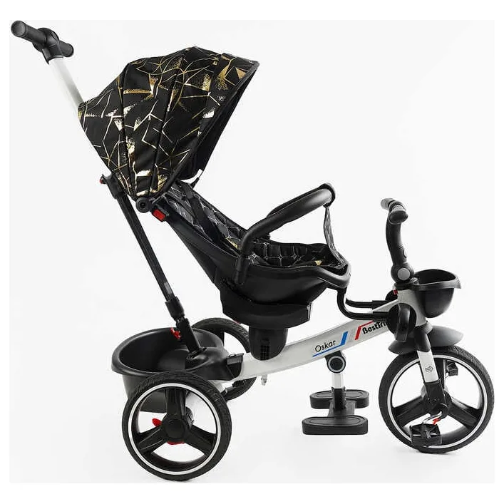 Велосипед 6390 &ndash; 10-960 BestTrike "Oscar" (1) ПОВОРОТНОЕ СИДЕНИЕ, РУЛЬ СОСТАВЛЯЕТСЯ, КОЛЕСА С ПРОГУЛИТЕЛЬНЫМ PU, КОРЗИНА, ТЕЛЕСКОПИЧЕСКАЯ РУЧКА