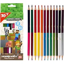 Карандаши цветные Yes 12 шт/24 цв. "Minecraft" 290763 (КНЦ6347)