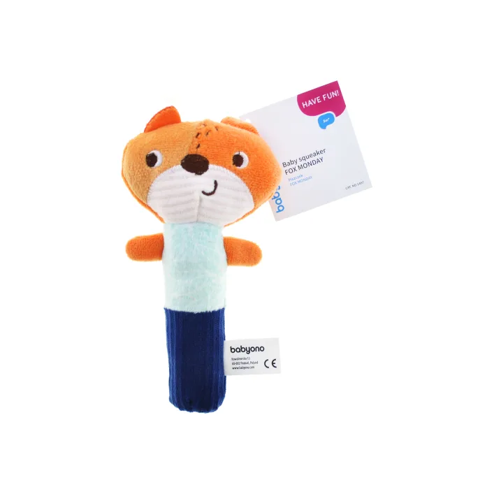 Игрушка с пищалкой 1497 "Лисичка"/"Babyono" (Нем9265)