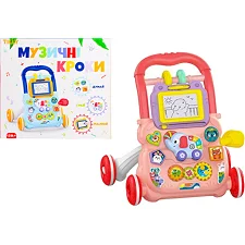 Каталка игровой центр Первые шаги UK0810 ''Музыкальные шаги'' музыка, свет, 2 цвета, в коробке р.40,5*32*40 см (Нем1088)