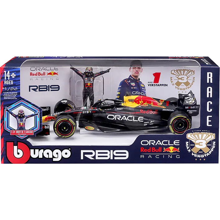 Автомодель з фігуркою - RED BULL RACING RB19 (1:24)