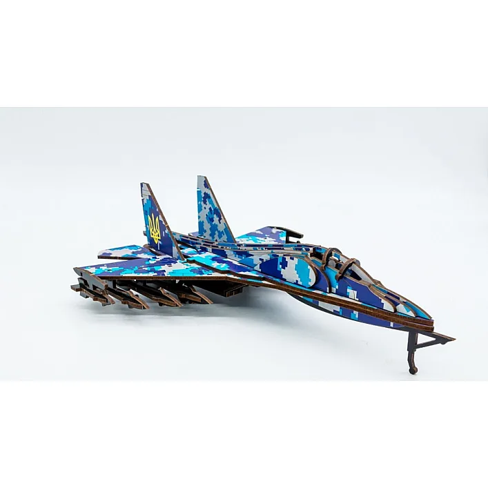 Деревянный 3D конструктор "Миг 29" 94 дет. Арт-00654 г. 34*23 см PuzzleOk (Дер0654)