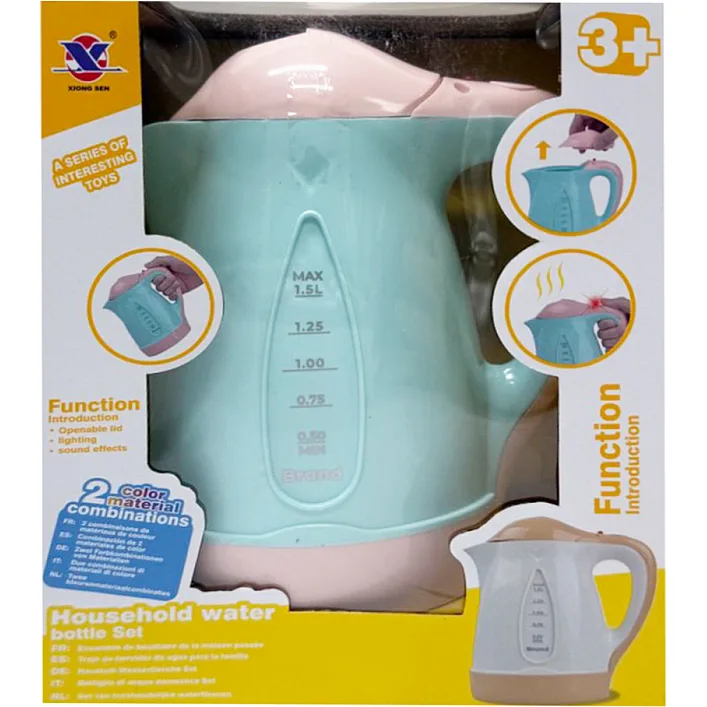 Дитяча побутова техніка "Чайник" XS-25013(Blue) світлові та звукові ефекти