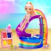 Игровой набор с куклой Rainbow High – Радужный праздник в бассейне