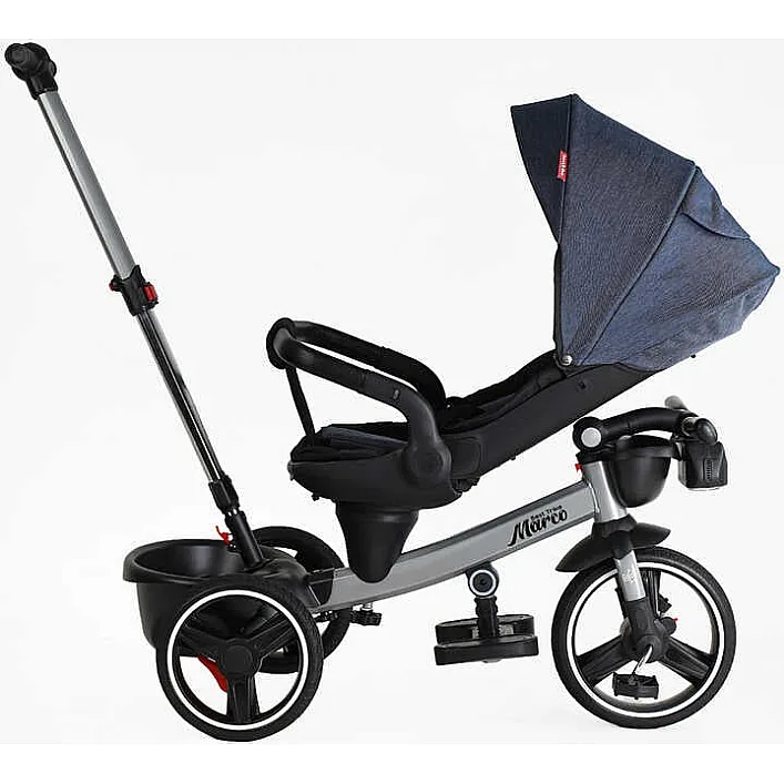 Велосипед 9155 / 303-19 BestTrike "Marco" (1) поворотное сиденье, складной руль, колеса с прорезиненным PU, корзина, телескопическая ручка, фара музыкальная