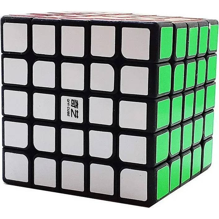 Головоломка Кубик Рубіка QiYi MofangGe 159black 5х5 з наклейками