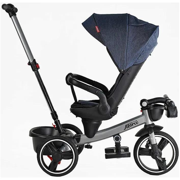 Велосипед 9155 / 303-19 BestTrike "Marco" (1) поворотное сиденье, складной руль, колеса с прорезиненным PU, корзина, телескопическая ручка, фара музыкальная