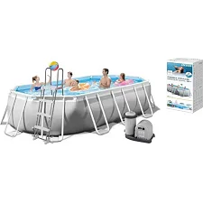 Intex Басейн каркасний 26796 NP (1) об`єм:18202л, розмір:503х274х122см, сходи, насос-фільтр 5678 л/год, скіммер, в коробці