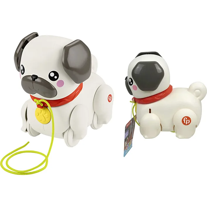 Игрушка-каталка "Мопсик" HTW94 Fisher-Price корр. 17*17*12 см (Нем4521)