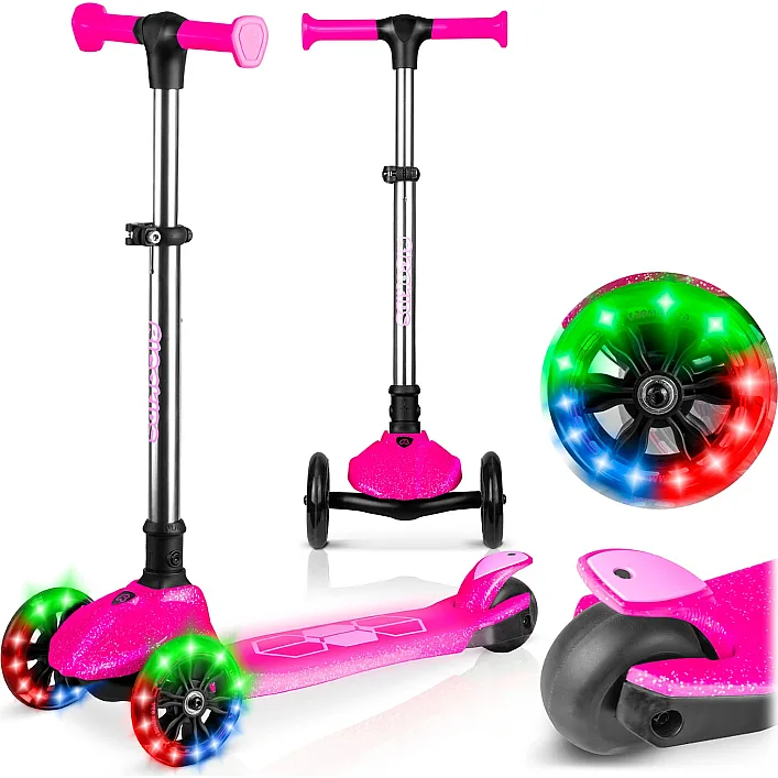 Самокат дитячий триколісний Ricokids Jelly рожевий
