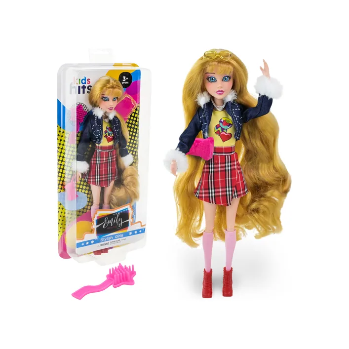 Лялька Emily Grace KH24/006 в стильному вбранні, кежуал стиль, аксес короб. 16,4*37,5*5,2 см (Лял6345)