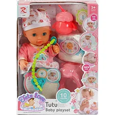 Пупс 9560 (24) "Tutu Baby playset", музичний чіп, характерні звуки та фрази, заплющує очі, аксесуари, в коробці
