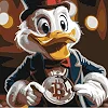 Картина по номерам "Скрудж и биткоин" 30х30 см