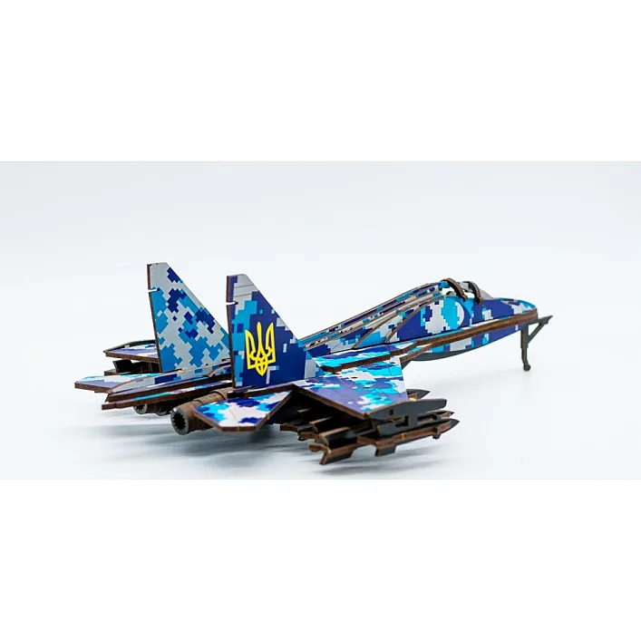 Деревянный 3D конструктор "Миг 29" 94 дет. Арт-00654 г. 34*23 см PuzzleOk (Дер0654)