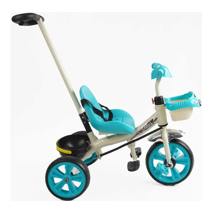 Велосипед 3-х колесный BS-70815 "Best Trike" (1) колеса EVA переднее 10', заднее 8', стальная рама, УКР. ВЗУЧИВАНИЕ, родительская ручка, в коробке