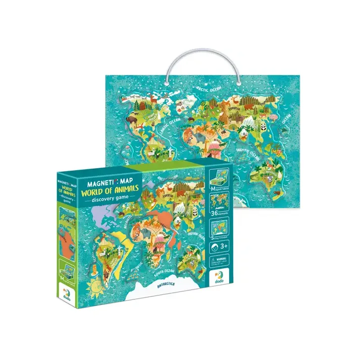 Магнитная игра "Карта Мира: Животные" 200267 DoDo (Нас8681)