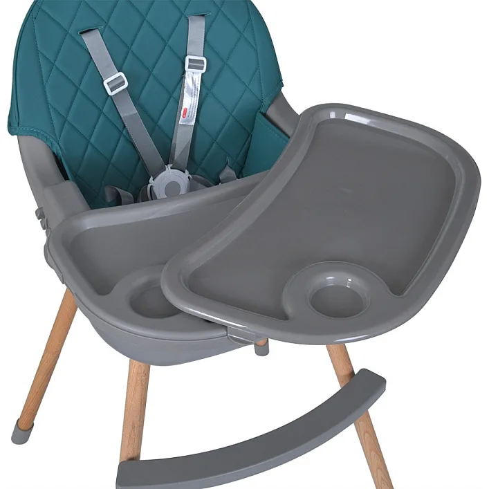 Стульчик для кормления LUMI ME 1111 Teal экокожа