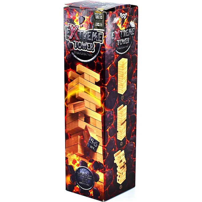 Развивающая настольная игра Дженга "EXTREME TOWER" XTW-01, 56 брусков