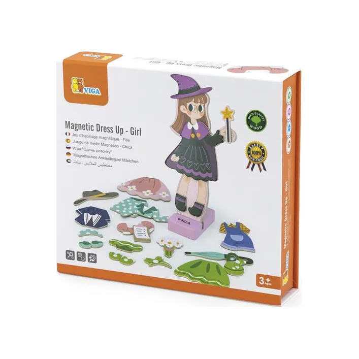 Магнитная игра Viga Toys Одень девочку (44635)