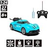 Автомобиль Spray Car на р/у – Sport (голубой, 1:24, свет, функция туман)