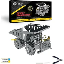 Колекційна модель-конструктор Metal Time Quarry Transporter Кар'єрний самоскид механічний (MT014)
