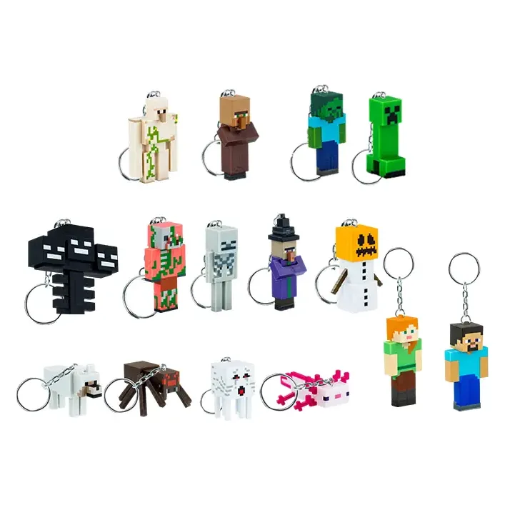 Фигурка-брелок MINECRAFT в ассортименте 15 видов, цена за 1 штуку MC8012 (Хло8986)