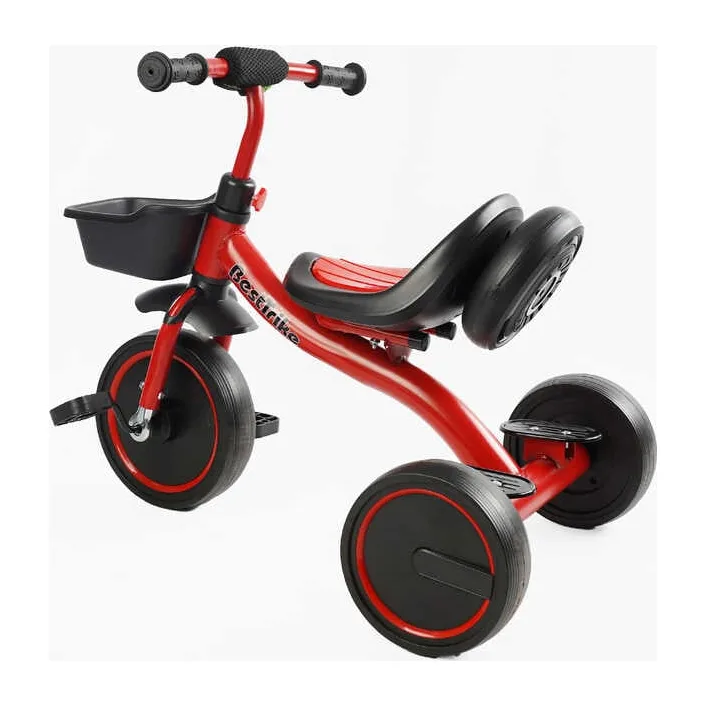 Велосипед 3-х колесный BS-44105 "Best Trike" (1) колеса EVA переднее 10&rsquo;&rsquo;, заднее 8&rsquo;&rsquo;, стальная рама, УКР.ОВЗУЧИВАНИЕ, свет, корзина, в коробке