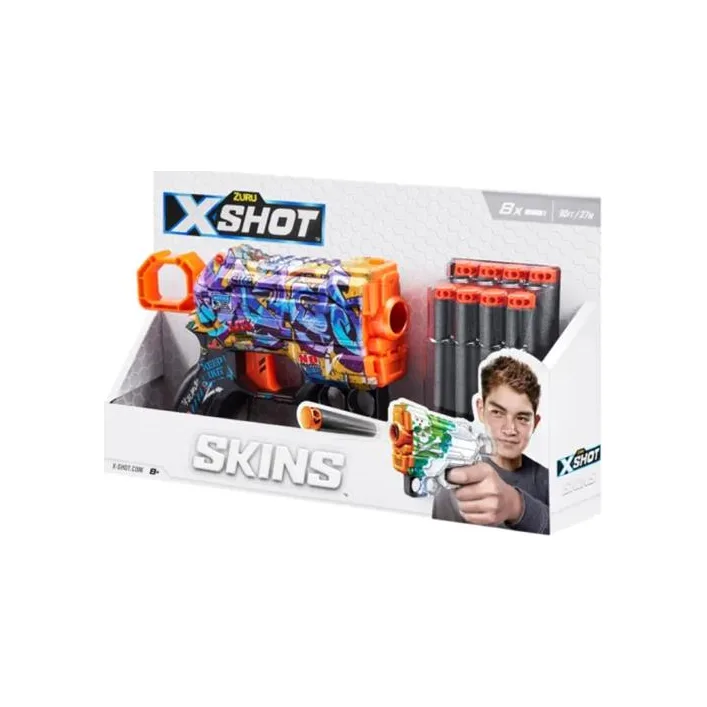 Скорострельный бластер X-Shot Skins Menace Spray Tag 8 патронов (36515D)