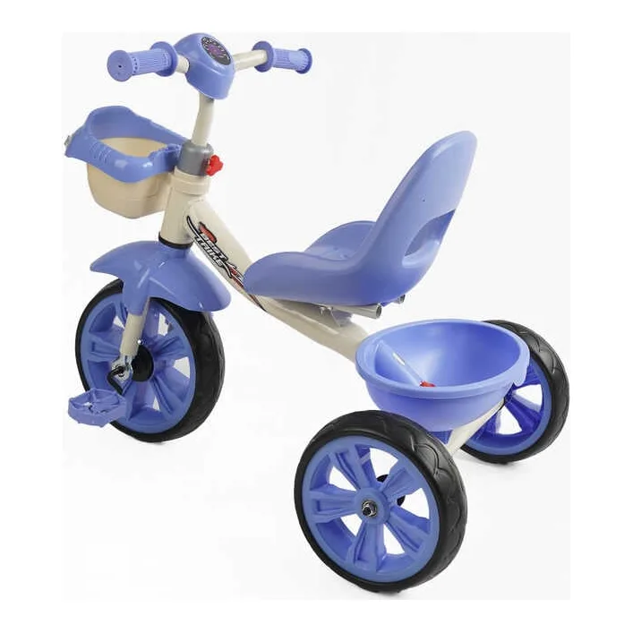 Велосипед 3-х колесный BS-60811 "Best Trike" (1) колеса EVA переднее 10', заднее 8', стальная рама, УКР. ВЗУЧИВАНИЕ, корзина, в коробке