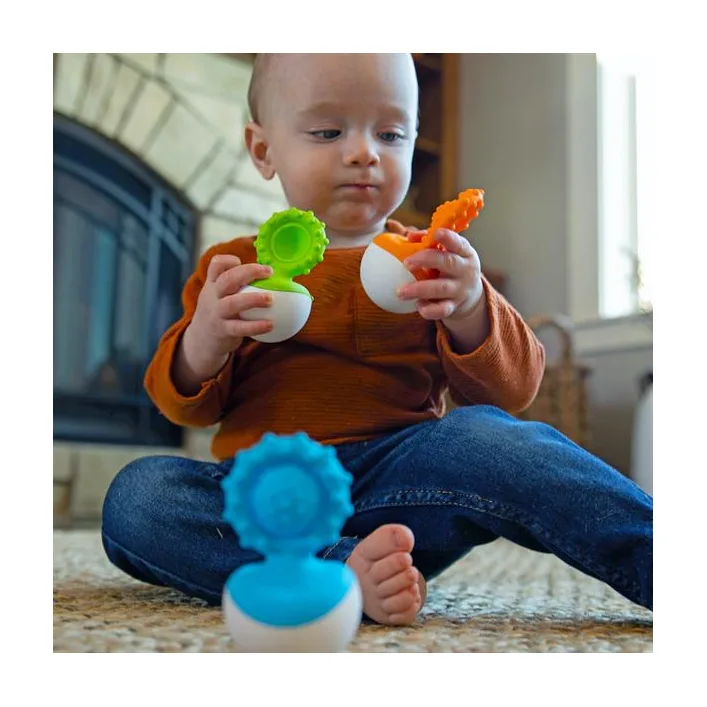 Прорезыватель-неваляшка Fat Brain Toys dimpl wobl оранжевый (F2172ML)