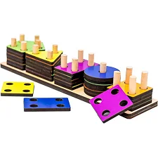 Набор фигур "Монтессори" из дерева р. 30*8*7.5 см Puz-90320 PuzzleOk (Дер9908)