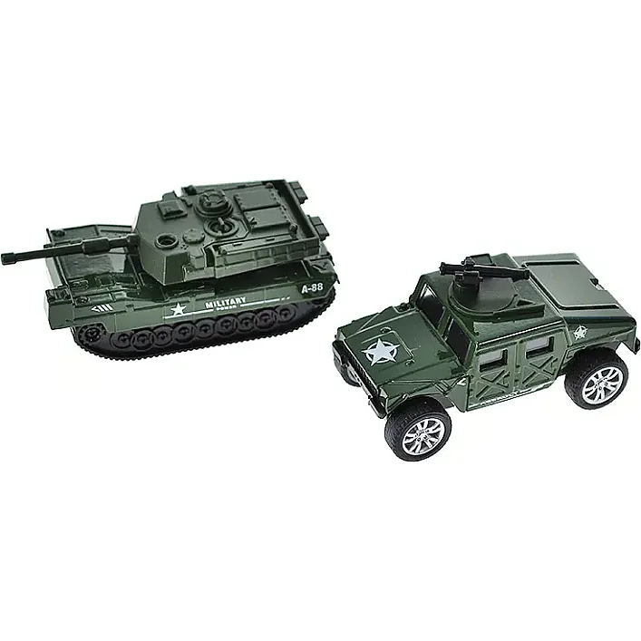 Набор машин металлических инерционных военных, в коробке 4шт MB179 р.27,3*4,9*11,4см