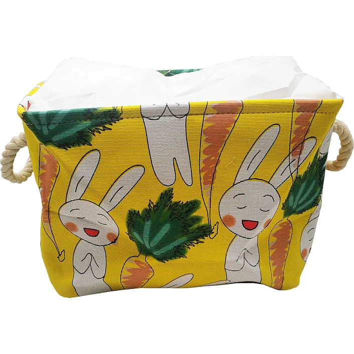 Корзина из хлопка Bambi CLR619 корзинки 35-25-26см Зайчик