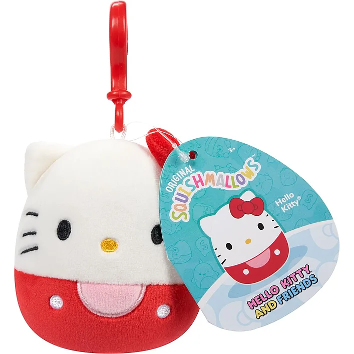 Мягкая игрушка на клипсе Squishmallows - Хеллоу Китти (9 cm)